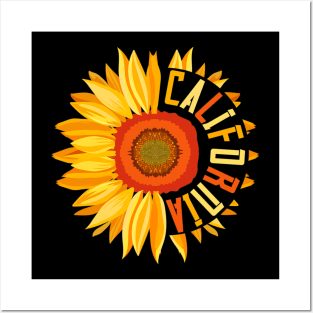 Yellow Sunflower Californian Summer United States California Posters and Art